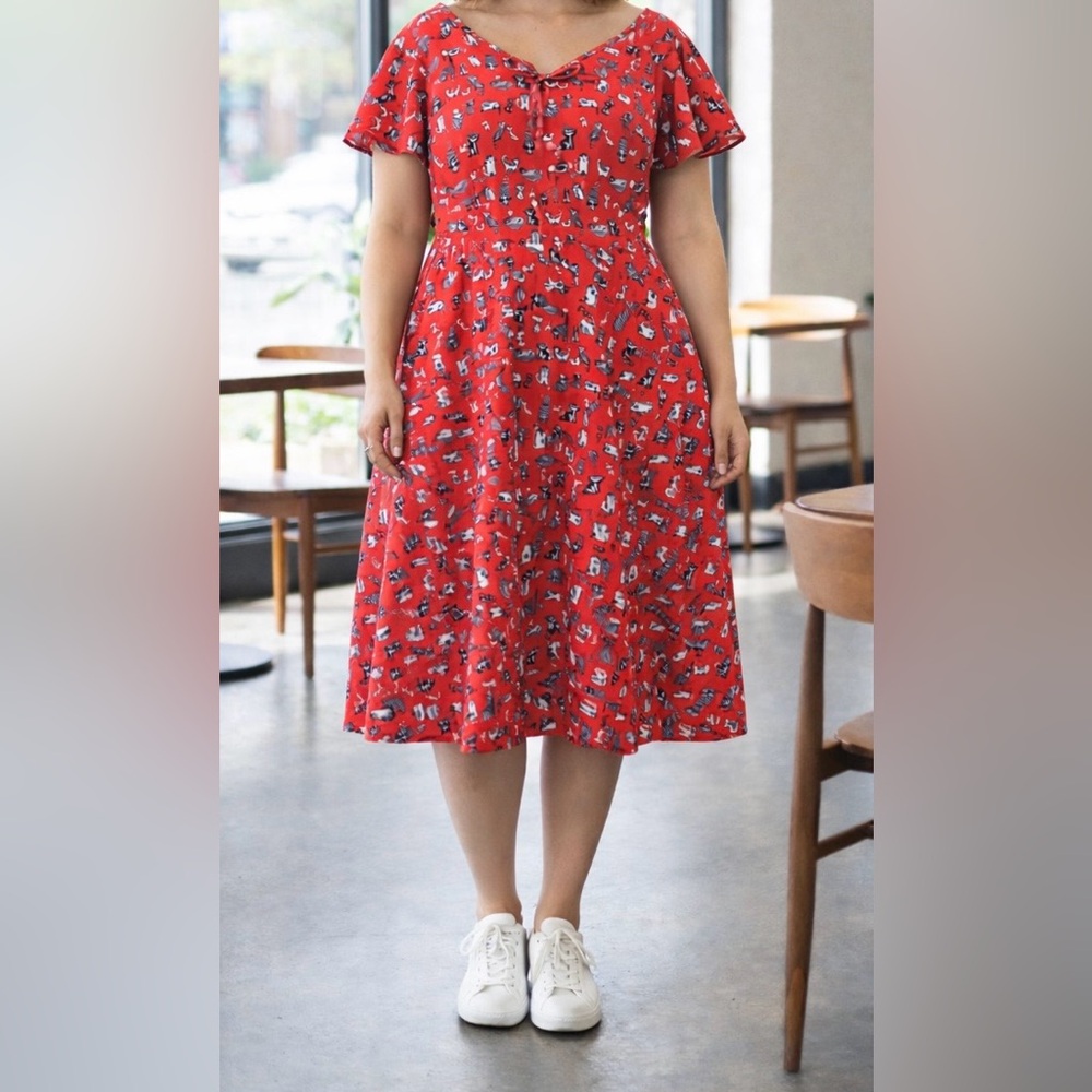 Magnolia Park Cat Retro Dress Size 4XL more like XL/XXL